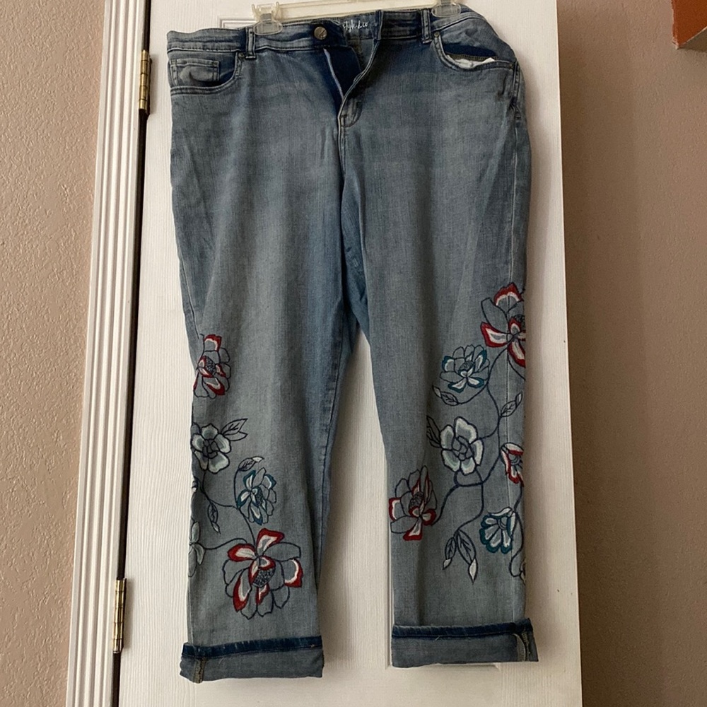 Flower jeans